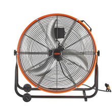 24 Inch Industrial Drum Fan - 8,600 CFM High Velocity 3-Speed Floor Fan with 360° Tilt & 0-2H Timer