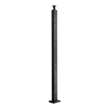 36" Cable Railing Posts 4-Pack Black Stainless Steel with Horizontal Holes (Pack of 2)