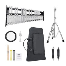 30-Note Glockenspiel Xylophone Kit with Stand, Practice Pad & Bag