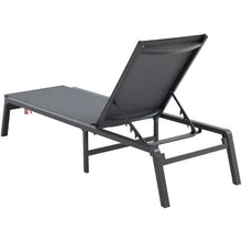 Outdoor Chaise Lounge Chair Aluminum 5 Adjustable Positions – (Dark Grey)