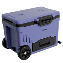 45 Qt Rolling Hard Cooler with Wheels, Leak-Resistant 48-Hour Ice Retention Insulated Ice Chest