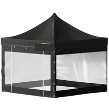 10x10 Ft Pop-Up Canopy Tent Instant Gazebo with Removable Sidewalls & Wheeled Bag UV & Waterproof Outdoor Shelter for Party Garden Backyard (Black)