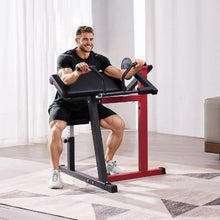 2-in-1 Preacher Curl Machine – Bicep Curl & Triceps Extension Station Seated Arm Isolated Weight Bench Strength Training Equipment for Home Gym