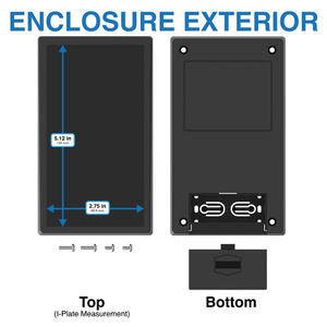 Standard Smooth Recess Sloped Battery 1.9 V Gray Flanged Wallmount Enclosure 0.9 Height 25S,GY