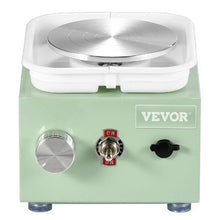 Mini Pottery Wheel 0-320 RPM Detachable Basin 2.56"/3.94" Turntables Electric Ceramic Wheel (Green)