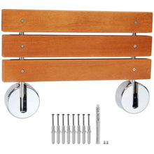 Folding Teak Shower Seat Wall-Mounted 440 LB Capacity