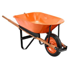 5 Cu. Ft. Garden Dump Cart – 330 lbs Capacity One Wheel Wheelbarrow with Metal Handle & 16" Wheel (1-Wheel)