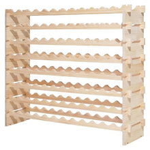 96 Bottle Stackable Wine Rack – 8-Tier Solid Wood Freestanding Storage for Pinot Noir – Modular Floor Wine Holder