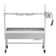 Charcoal Rotisserie Grill 38W Pig & Lamb Spit Roaster 132 LB Capacity 7-Level Height Stainless Steel