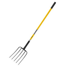 5-Tine Garden Fork – Heavy Duty Fiberglass Handle Pitchfork for Digging Composting & Aeration