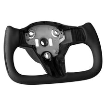 Tesla Model 3 Steering Wheel 2016–2023 Heated Carbon Fiber Flat-Bottom Design Non-Slip Leather Grip (Black)