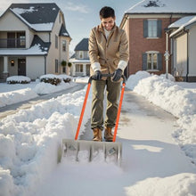 24 In Portable Snow Shovel with Bi-Directional Blade & 90° Adjustable Handle for Efficient Snow Clearing