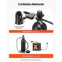 1.9L Mini Scuba Tank Portable Diving Cylinder with Backpack & Case Reusable Emergency Pony Bottle
