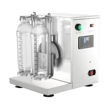 120W Commercial Double Head Milkshake Maker Machine, Adjustable 0-180s Milk Tea Shaker with 1L PC Cup Ideal for Milk Tea