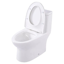 Elongated One-Piece Toilet Vortex Dual-Flush 1.0/1.28 GPF Comfortable Chair Seat Standard Height 12" Rough-In White & Silver Easy-Clean Skirted Design