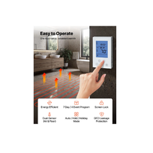 200 sqft Electric Heated Flooring Cable Kit With Digital Thermostat SHHC-K-2400