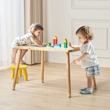 Toddler Sensory Table with Double-Sided Top & Non-Slip Feet Indoor/Outdoor Play – Wooden Table for Kids