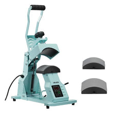 Hat Heat Press 2 Interchangeable Platens Temp & Time Control HTV & Sublimation (Green)