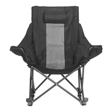 Reclining Camping Chair – 4 Position Folding Mesh Lounger with Headrest & Footrest (Green)