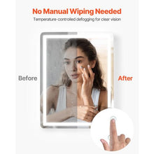 24" x 32" LED Bathroom Mirror with Anti-Fog Frontlit & Backlit Dimmable 3-Color Temperature Wall Mounted