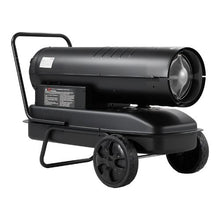 Forced Air Kerosene Heater 125,000 BTU Diesel Torpedo Heater Portable with Wheels & Thermostat (Black)