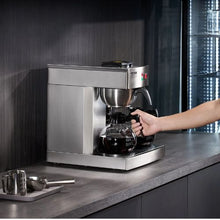12 Cups Commercial Drip Coffee Maker 3 Carafes Stainless Steel Auto Water Intake for Restaurant & Office