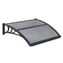 30 x 39 in Door Awning Canopy Polycarbonate Front Door Cover Rain & UV Protection (Smoky Gray)