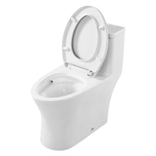 Elongated One-Piece Toilet Vortex Dual-Flush 1.0/1.28 GPF Easy-Clean Skirted Design (White & Black)