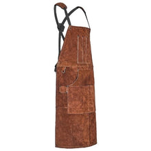 Professional Cowhide Leather Welding Apron – Flame Resistant Heavy Duty Welder Apron with 6 Tool Pockets