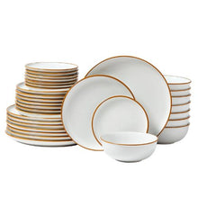 White Dinnerware Set Ceramic Plates and Bowls Sets HL8SS-03 (Pack of 32)