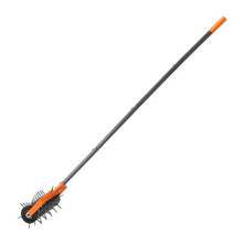 15-Inch Rolling Lawn Aerator 42-Spike Push Roller with 60-Inch Handle Fillable Drum