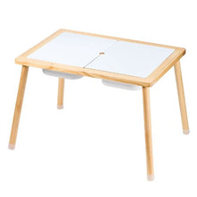 Toddler Sensory Table with 3 Storage Bins & Double-Sided Board Indoor/Outdoor Play – Wooden Table for Drawing & Studying