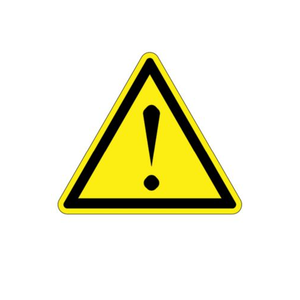 Triangle ISO Warning Symbol Label PESW-A-9Y (Pack of 10)
