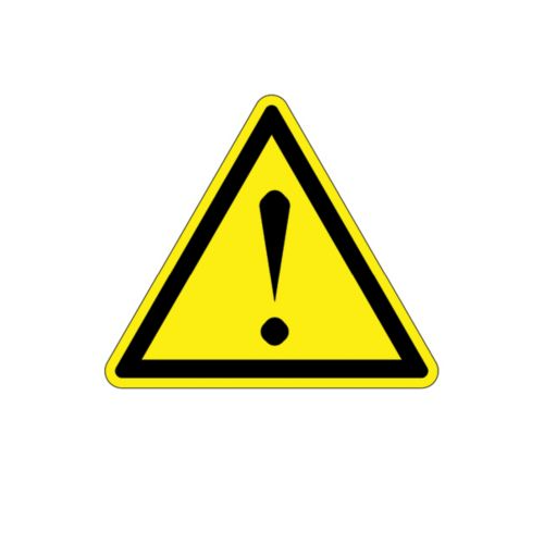 Triangle ISO Warning Symbol Label PESW-A-9Y (Pack of 10)