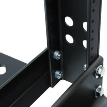 2 Post 7 Foot Aluminum Network Rack Black 34-100807-GRU1K