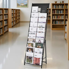 20 Pocket Brochure Display Rack Floor Stand Black HS-Z2