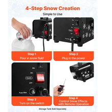 800W Snow Making Machine, Portable Handheld/Hanging Snow Maker with 1L Tank & Wireless Remote