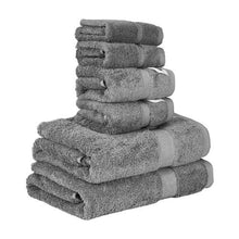 100% Cotton Towel Set 600 GSM Bath Towels Hand Towels & Washcloths Soft Absorbent Quick-Dry (Pack of 6)