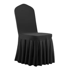 30PCS Stretch Spandex Chair Covers Flat-Front Polyester Slipcovers for Wedding Banquet & Dining Chairs (Black)