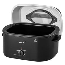 26QT Electric Roaster Oven 1450W Viewing Lid Defrost & Warm Functions Removable Rack (Black)