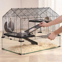 29.5"x17.3"x24" 360° Hamster Cage – Ventilated Habitat with Water Bottle