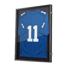 Jersey Frame Display Case 35.4 x 27.6 in Lockable Wooden Shadow Box with UV Protection PC Panel & Hanger for Sports Jerseys