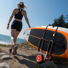 SUP Kayak Cart 150lb Capacity Trolley with 10" Solid Tires & Strap for Paddleboards and Surfboards