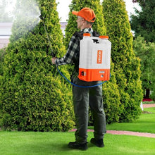 4 Gallon Battery Backpack Sprayer with Cart 0–94 PSI 2 Wands & 8 Nozzles 12V Sprayer for Weeding & Cleaning