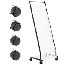 6-Tier Brochure Display Rack with Wheels Floor Stand HS-Z18