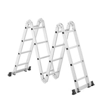 7-In-1 Folding Ladder 15.5 FT Extension Ladder A-Frame Telescoping Ladder 330 LB Capacity