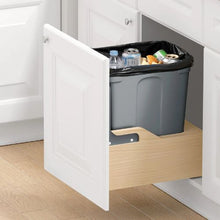 35 QT Wood Pull-Out Trash Bin for Kitchen Cabinets with Soft Close Slide