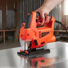 6.5 Amp Electric Jigsaw 3000 SPM 6 Blades LED Light 6-Speed Control 4 Orbital Settings 45° Bevel Cutting