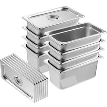 6-Inch Hotel Pans Stainless Steel Table Pan For Catering Storage Food UCT8136L-8 (Pack of 8)