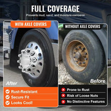 4R Rear Axle Wheel Covers or Semi Truck, ABS Electroplate Rust-Resistant Lug Nut Covers RL-LG005